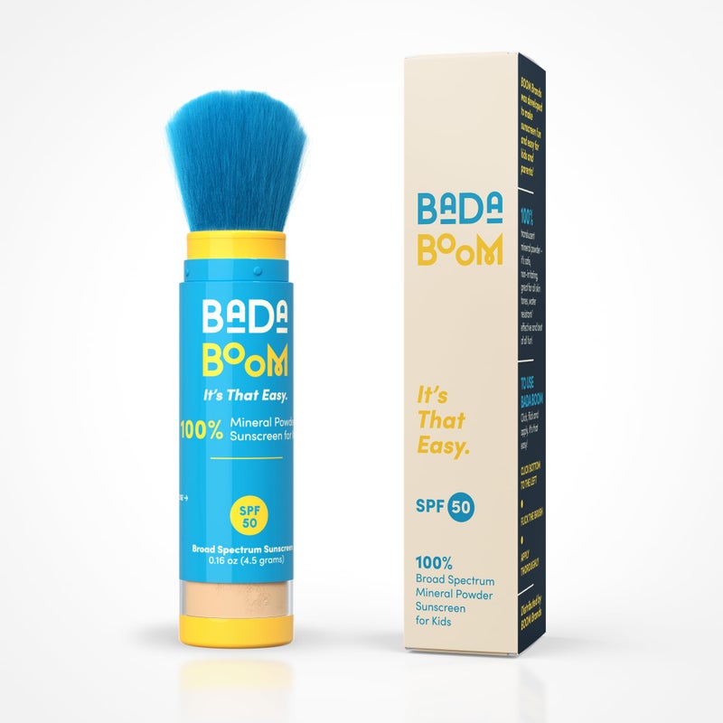 Bada Boom Mineral Translucent Sunscreen Powder  Brush on SPF 50 for Kids and Sensitive Skin - Image 1